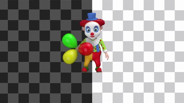 Clown With Balloons Looped