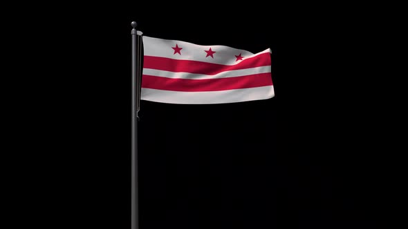 Washington Dc City Flag  With Alpha 2K