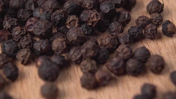 Dried black pepper macro shot. 