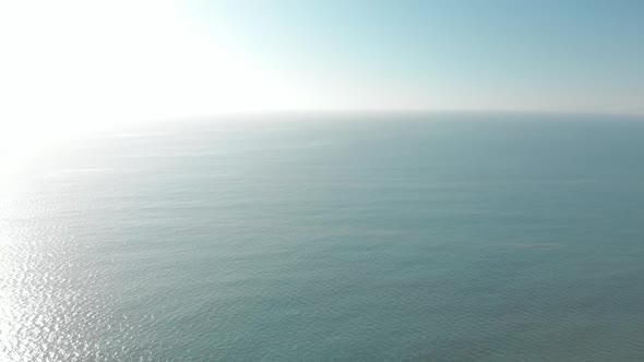 Aerial of Expansive Ocean to the Horizon