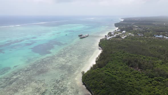 Zanzibar Tanzania  Aerial View of the Indian Ocean