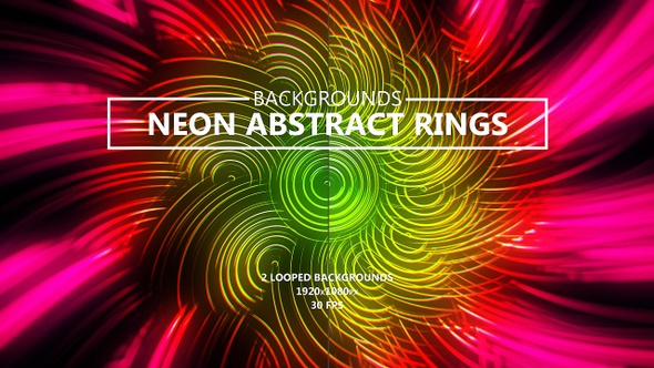 Neon Abstract Rings