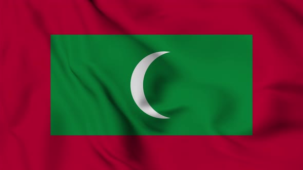 Maldives flag seamless waving alt