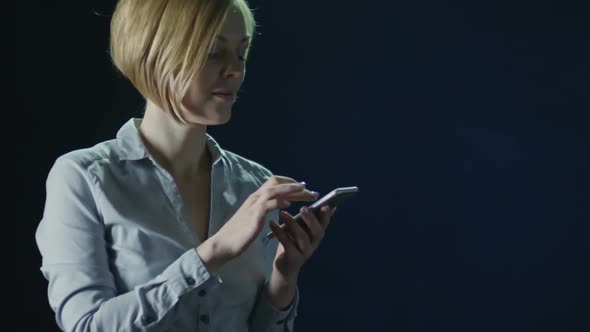 Female Entrepreneur with Mobile Phone