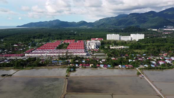 Aerial view Kampung Jalan Baru, Balik Pulau