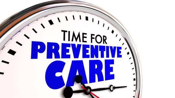 Time For Preventive Care Healthy Wellness Prevention Clock 3d Animation