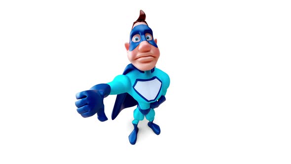 Fun 3D cartoon fun superhero