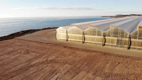 Commercial Greenhouses In Spain.Aerial View.