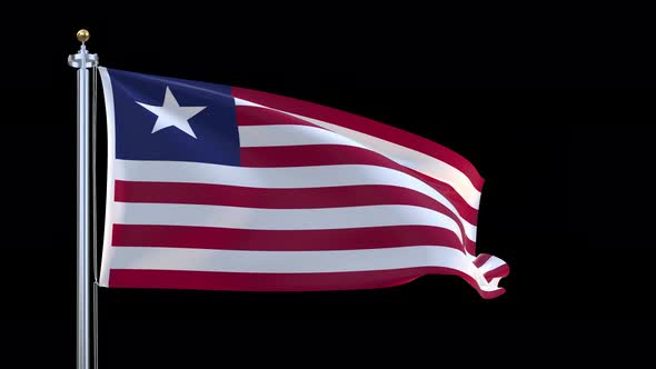 Liberia Waving Flag