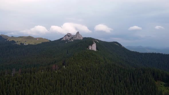 The Ladys Stones, Rarau Mountains Aerial View
