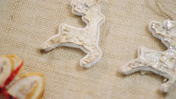 Christmas decoration on a textile