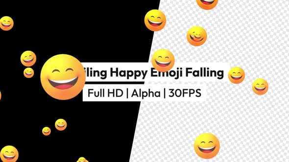 Happy Laugh Smile React Emoji Fly with Alpha