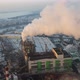smoke from factory chimneys on the background of sunrise - VideoHive Item for Sale