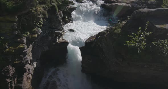 Rapids waterfall lake water norway nature slow motion