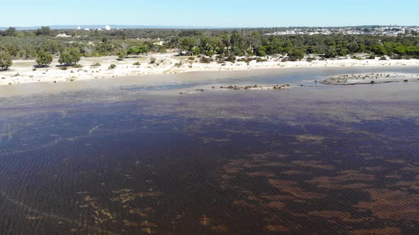 Aerial View of a Lakeside in Australia