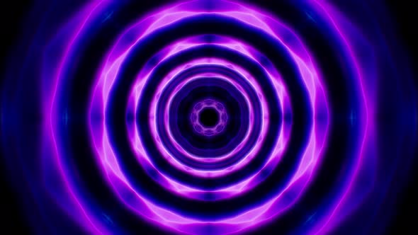 Abstract Neon Energy Circle Wave 4K Loop