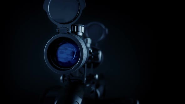 Sniper Rifle Scope Coming Into View