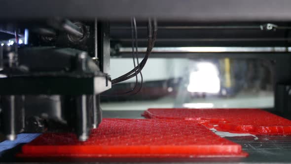 Modern 3D Printer Prints a Part