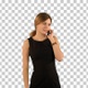 Portrait of smiling business woman phone talking, Alpha Channel - VideoHive Item for Sale