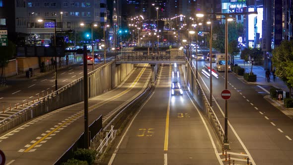 Osaka Motorway Urban Transportation Timelapse