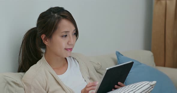 Woman Use of Tablet Computer