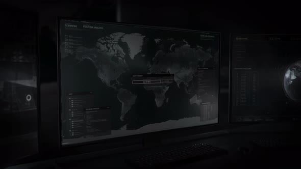 Global Map Target Scan With Innovative Satellite Connection System Matrix alt