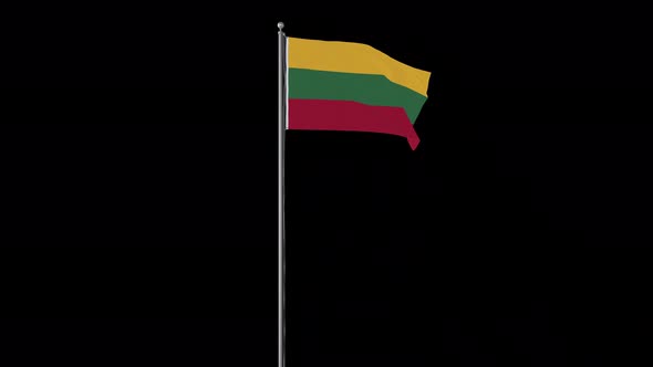 Lithuania Flag Pole Loops With Alpha