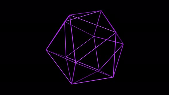 Rotating geometric shape loop animation