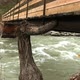 Wooden Bridge Over Mountain River - VideoHive Item for Sale