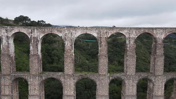 Crossing a very old construction in mexico central valleys