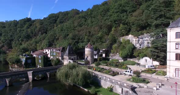 Old stone bridge in Brantome