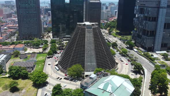 The Metropolitan Cathedral Of Saint Sebastian, Church Rio De Janeiro Brazil, Aerial View