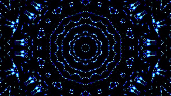 abstract light governing blue color, kaleidoscope