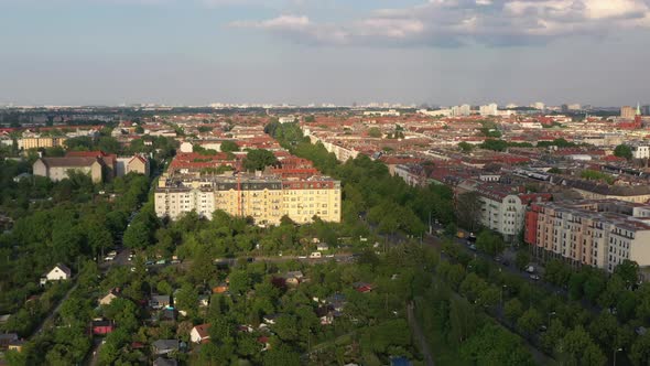 Aerial Panoramic View of Urban Neighbourhood