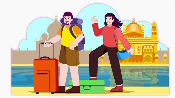 Travel India Animation Scene 04
