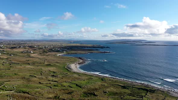Aerial View of the Beautiful Coastline of Gweedore  County Donegal Ireland