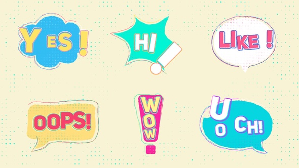 Speech Bubbles Colorful Elements alt