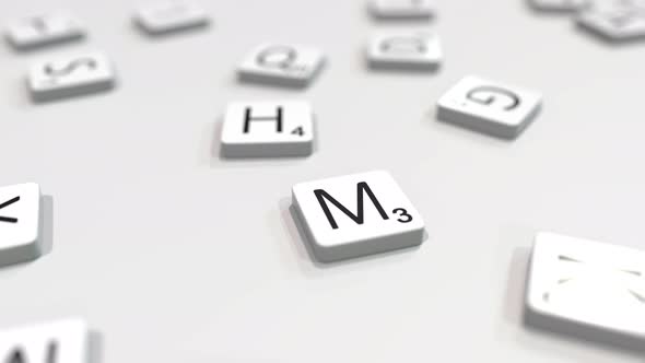 MOSCOW City Name Being Composed with Letters alt