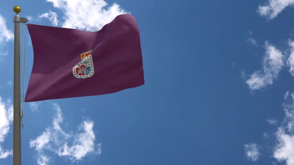 Soria Province Flag (Spain) On Flagpole