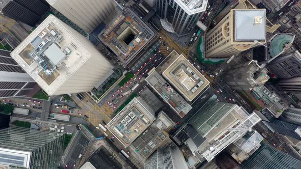 Top view of Hong Kong city