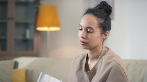 Happy Woman Getting Tax Return