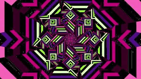 Hypnotic Neon Shapes Animation alt