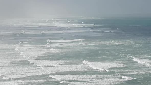 storm surf in the bay