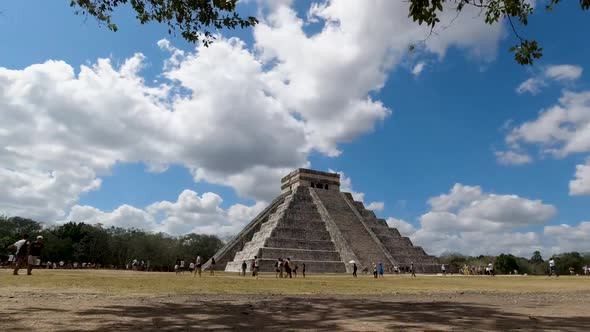 A timelapse of Chichén Itzá, one of the New Seven Wonders of the World. Mayan archaeological site.