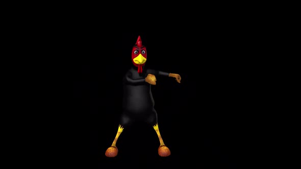 Cartoon Rooster Dance 3