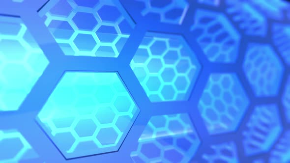 Medical Grid Hexagon Pattern Technology Background Loop alt