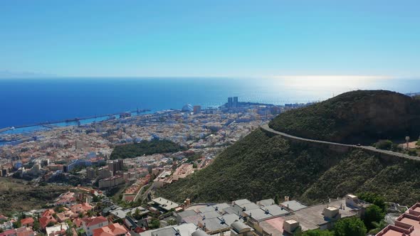 Aerial View. the City of Santa Cruz De Tenerife. The Capital of the Canary Islands in Spain