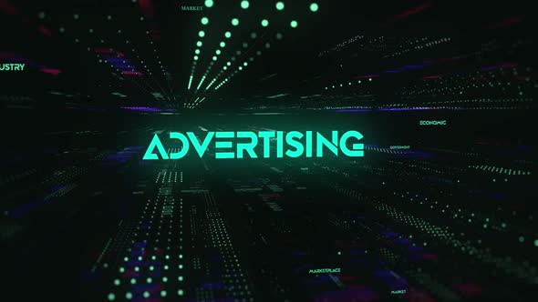 Sci Fi Digital Economics Word Advertising