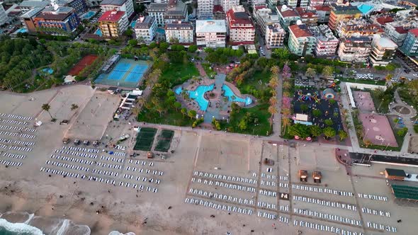 Summer Cleopatra Beach aerial view 4 K