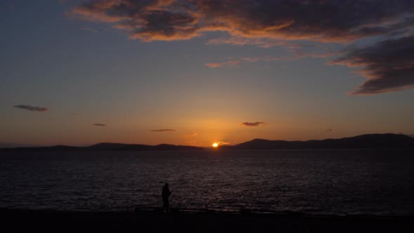 Sunset Time Lapse On Fidalgo Island Anarcortes Washington